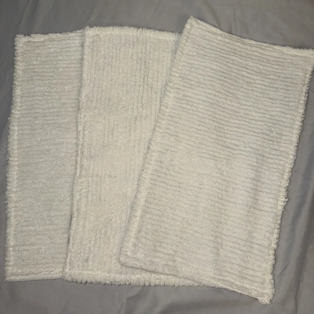 Handcrafted Baby Burp Cloths Cotton & Organic  Chenille Setof 3 Super Absorbent